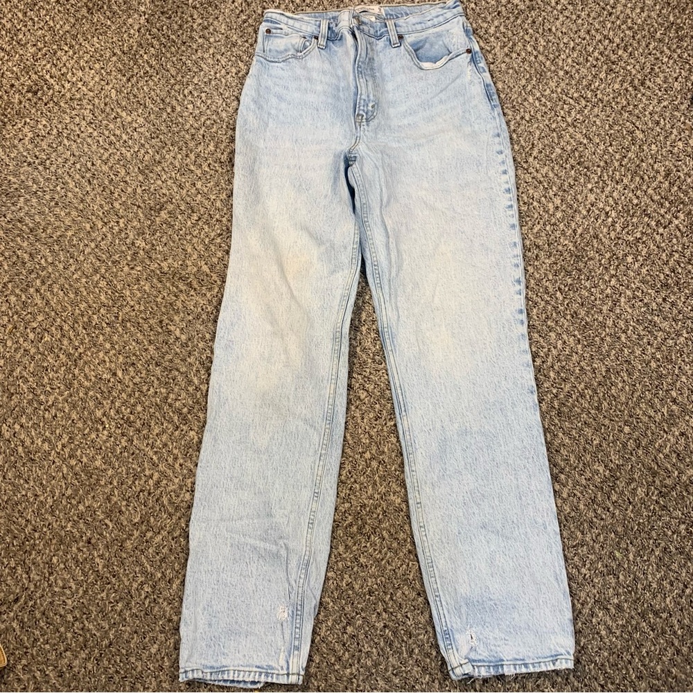 Abercrombie & Fitch Curve Love The 90s Straight Ultra High Rise Jeans - Picture 8 of 10